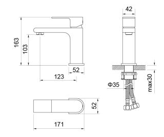 Комплект для ванны Aquatek Лира AQ1430MB 3 в 1 AQ1410MB+AQ1440MB+AQ2018MB чёрный матовый